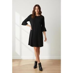 Max Studio Black Ruffle Sleeve Dress XS